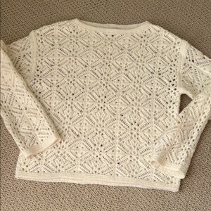 Universal Thread Cream Lace Knit Sweater